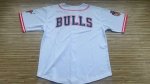 NBA Chicago Bulls Maillot manche courte blanc imprimé